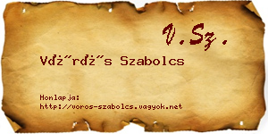 Vörös Szabolcs névjegykártya